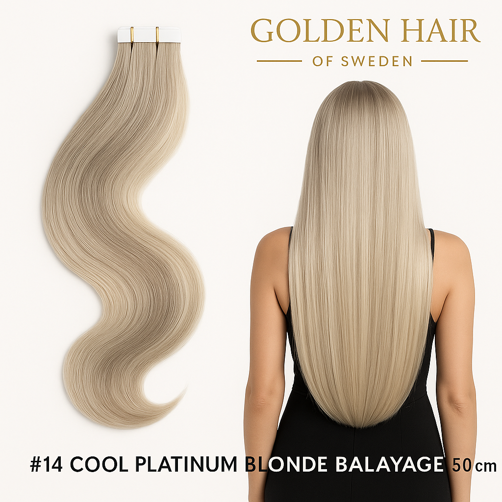 platinum blonde balayage 50cm
