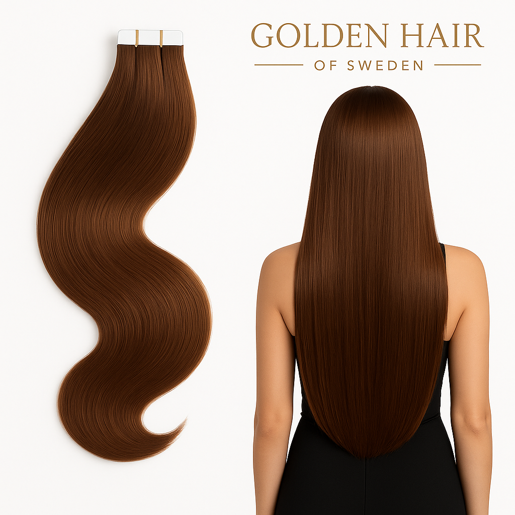 Tape extensions      #4  chestnut brown  50 cm
