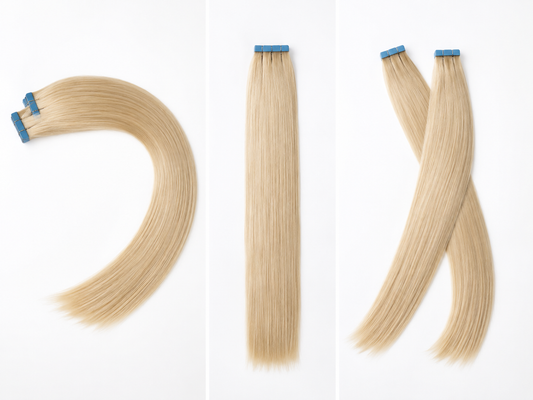 #12 ligth golden brown Extensions äkta
