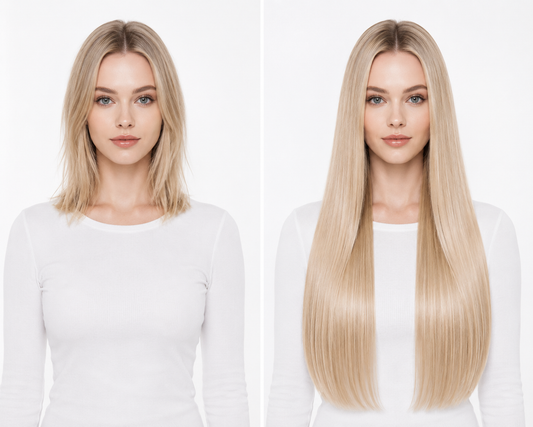 #12 ligth golden brown Extensions äkta